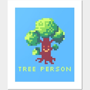 Tree Person Pixel Art Posters and Art